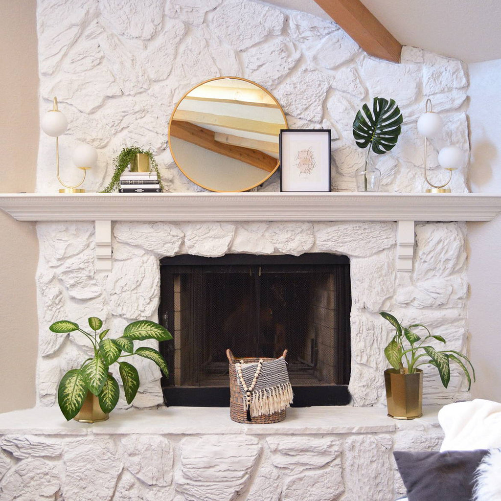 How To Paint A Brick Or Stone Fireplace