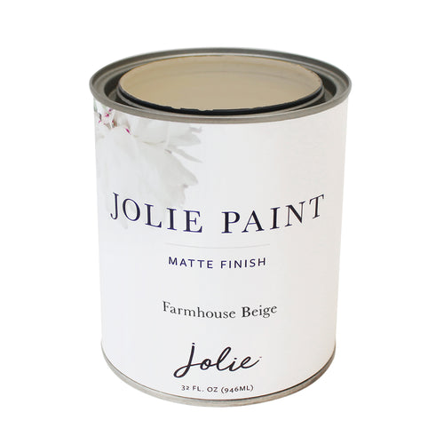 Jolie Matte Finish Paint - Farmhouse Beige, Quart